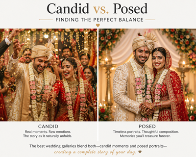 Candid vs. Posed Wedding Photos: Finding the Perfect Balance