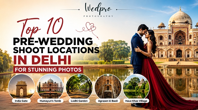 Top 10 Pre-Wedding Shoot Locations in Delhi for Stunning Photos
